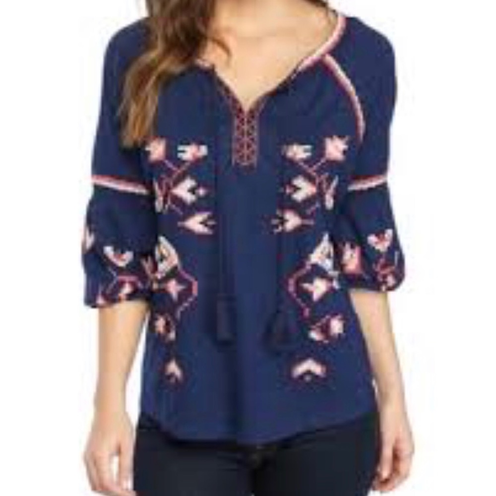New Directions Boho Casual blouse NWT